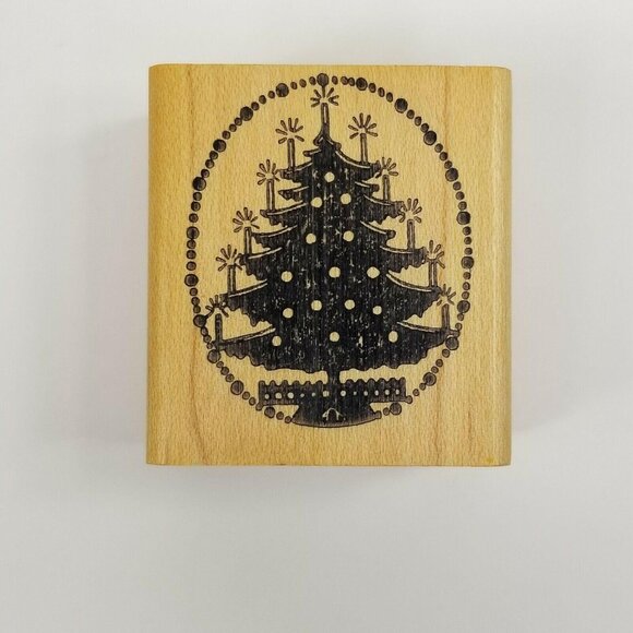 Vintage Rubber Stamps Lot Christmas Tree Bells Teddy Bear Peace Heart Holiday - Picture 8 of 12